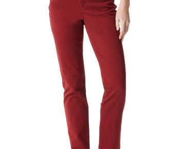 Gloria Vanderbilt Amanda High-Rise Straight-Leg Corduroy Pants Dark Red Size 12