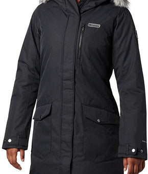 Columbia Women's Suttle Mountain Long Insulated Jacket Size 2X Black