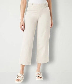 Gloria Vanderbilt Shape-Effect Wide-Leg Cropped Pants Stonewood Gray Size 8