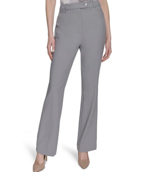 Calvin Klein Women's Modern Fit Straight-Leg Pants Gray Size 8 MSRP $99