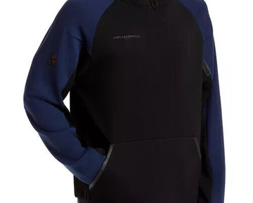 Karl Lagerfeld Men's Colorblock Hoodie black Size S MSRP $179