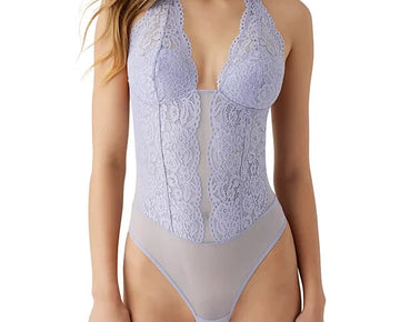 b.tempt'd'by Wacoal Women's Ciao Bella Lingerie Halter Bodysuit Blue Size XL