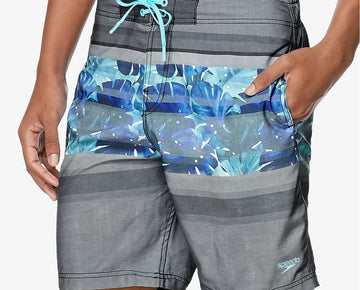 Speedo Men's Horizon 2-Way Stretch DWR 20" Board Shorts Gray Size S MSRP $56