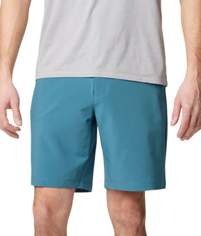 Columbia Mens Regular fit Casual Shorts 42 / 9 Green Solid Stretch 50 UPF