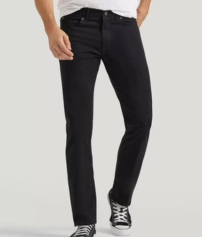Lee Men's Extreme Motion Slim Straight Leg Jean Black Size 28X32 $55
