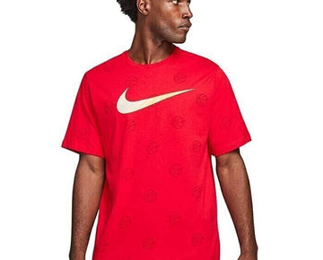 Nike Men's Swoosh Basketball Logo Graphic T-Shirt Red Size 2XL MSRP $25