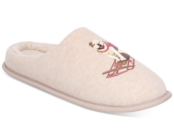 Club Room Mens Faux Fur Comfy Slide Slippers Pink SIze 6/7