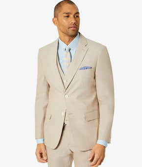 Tommy Hilfiger Modern-Fit Th Flex Stretch Chambray Jacket Blazer Beige Size 42R