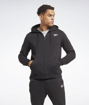 Reebok Identity Fleece Full-Zip Men's Hoodie Size S Black