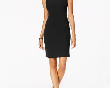 Kasper Sleeveless Sheath Dress Black Petite Size 6P MSRP $79