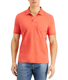 Club Room Mens Solid Jersey Polo Grapefruit Red COTTON Size XL