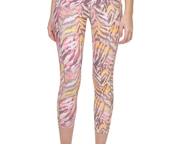 CALVIN KLEIN PERFORMANCE Printed High-Rise 7/8 Leggings Pink Size XS MSRP $70