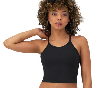 Champion? Soft Touch Longline Cami with Shelf Bra Color: Black Size L MSRP $35