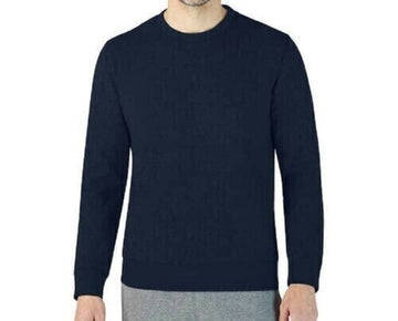 Eddie Bauer Men's Fleece Lined Crew Neck Sweatshirt Pullover Navy Size XXL