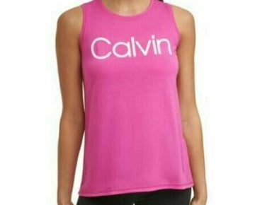 Calvin Klein Performance Logo Racerback Tank Top Pink Size XS MSRP $40