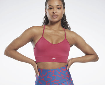 Reebok Women's Workout Ready Sports Bra Pink SIze L
