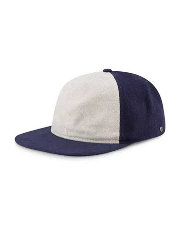 NEW ERA Men Navy Blue Rayon Snapback Flat Brimmed Adjustable twenty Slub Cap