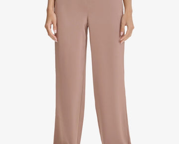 Calvin Klein Women's Elastic-Back Wide-Leg Pants light Brown Size S MSRP $90
