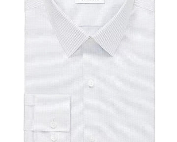 Calvin Klein Extra Slim Fit Dress Shirt Blue Check Size 16/16.5x32/33 MSRP $85