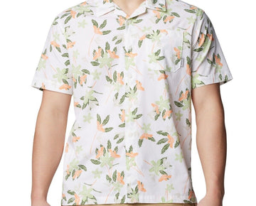 Columbia Men Arrow Springs Short-Sleeve Button-Up Shirt White Size XXL MSRP $50