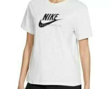 Nike Women's Sportswear Cotton Heritage T-Shirt White Size M MSRP $40