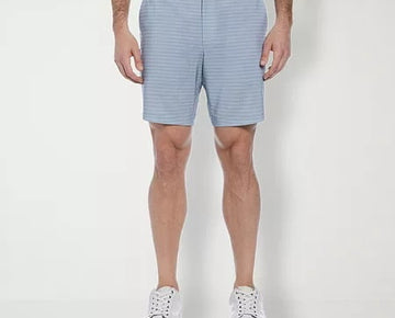 Pga Tour Mens Regular fit Golf Shorts 40 / 8 Inseam Light Grey Plaid Stretch