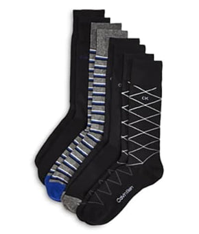 Calvin Klein Crew Socks Pack Of 4 Black OSFA