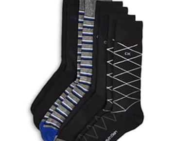 Calvin Klein Crew Socks Pack Of 4 Black OSFA