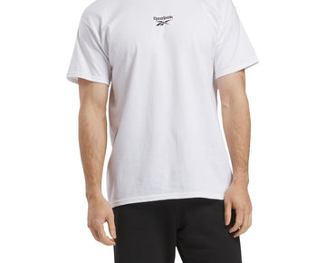 Reebok Mens Regular fit Short Sleeve Graphic T-Shirt Shirt Medium White Solid