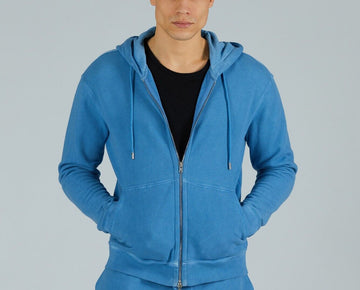 ATM Anthony Thomas Melillo Men's Zip-Up Hoodie Jacket Blue Size L MSRP $295
