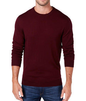 Club Room Mens Merino Wool Regular Fit Pullover Sweater Red Plum Size XL