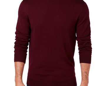 Club Room Mens Merino Wool Regular Fit Pullover Sweater Red Plum Size XL