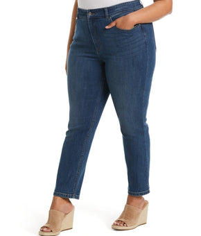 Rafaella Plus Size Modern Fit Straight Leg Ankle Jeans Blue Size 18W