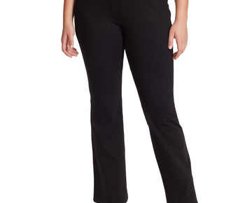 Jessica Simpson Trendy Ponte Pull-On Flare-Leg Pants Black Plus Size 16W MSRP$80