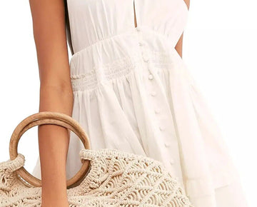 Free People Women??s Sail Away Tunic Dress White Size Large