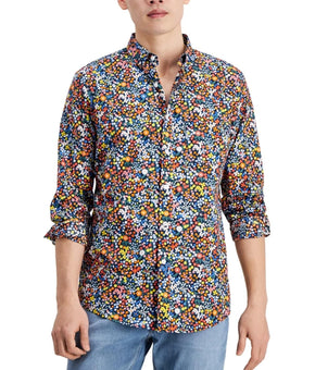 Club Room Shirt Mens Size XL Multicolor Floral Long Sleeve Button Down $55