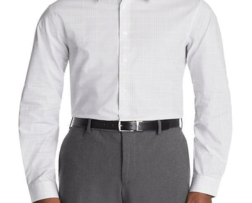 Calvin Klein Steel Men's Slim Fit Dress Shirt Gray SIze 17 x 32/33 MSRP $85