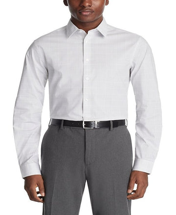 Calvin Klein Steel Men's Slim Fit Dress Shirt Gray SIze 17 x 32/33 MSRP $85