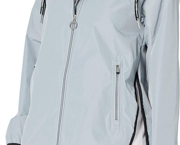 Calvin Klein Women Performance Water Repellent Hooded Jacket Stone Grey Size S