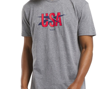 Reebok Mens Regular fit Short Sleeve Graphic T-Shirt Shirt Small Grey Solid