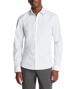 Calvin Klein Men's Extra Slim Fit Dress Shirt Grey Blue White Size 16/16.5x34/35