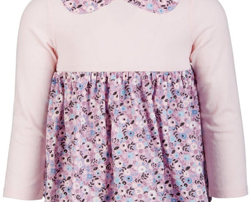 First Impressions Baby Girls Floral Collar Cotton Tunic Pink Size 6-9M