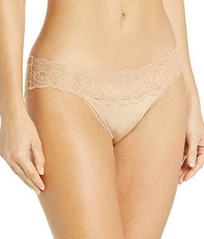 Calvin Klein Women's Seductive Comfort with Lace Bikini Panty, Bare, 3X