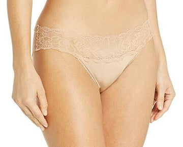 Calvin Klein Women's Seductive Comfort with Lace Bikini Panty, Bare, 3X
