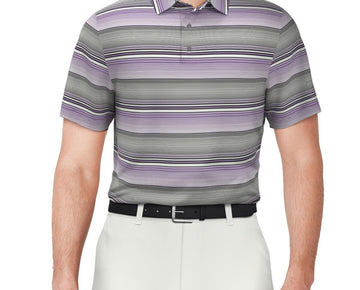 PGA TOUR Men's Linear Energy Performance Golf Polo Shirt Purple Size M MSRP $68