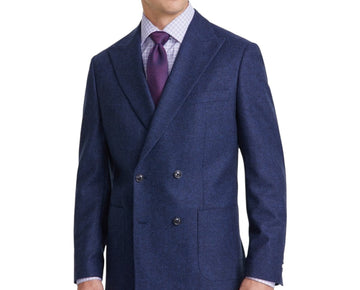 Tommy Hilfiger Modern Double Breasted Suit Jacket Blazer Size 42L Blue MSRP $450