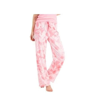 Jenni Pajama Pants Womens Size L Pink Tie Dye Jersey Lounge Sleepwear Soft