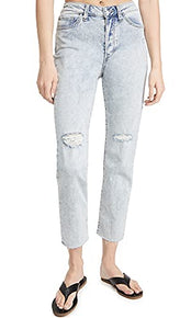 Joe's Jeans Women's The Scout French Terry Slim Boyfriend Jeans, Blue Size 32