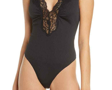 Free people First Call Bodysuit womens Black Size S MSRP $50