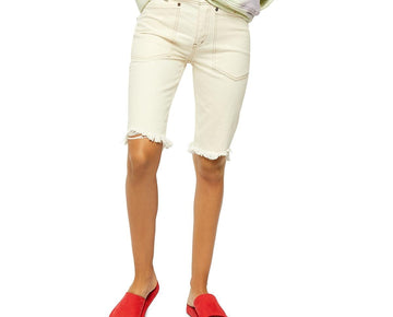 We The Free Womens Jeans Raw Hem Denim Shorts Light Beige Size 28 MSRP $88
